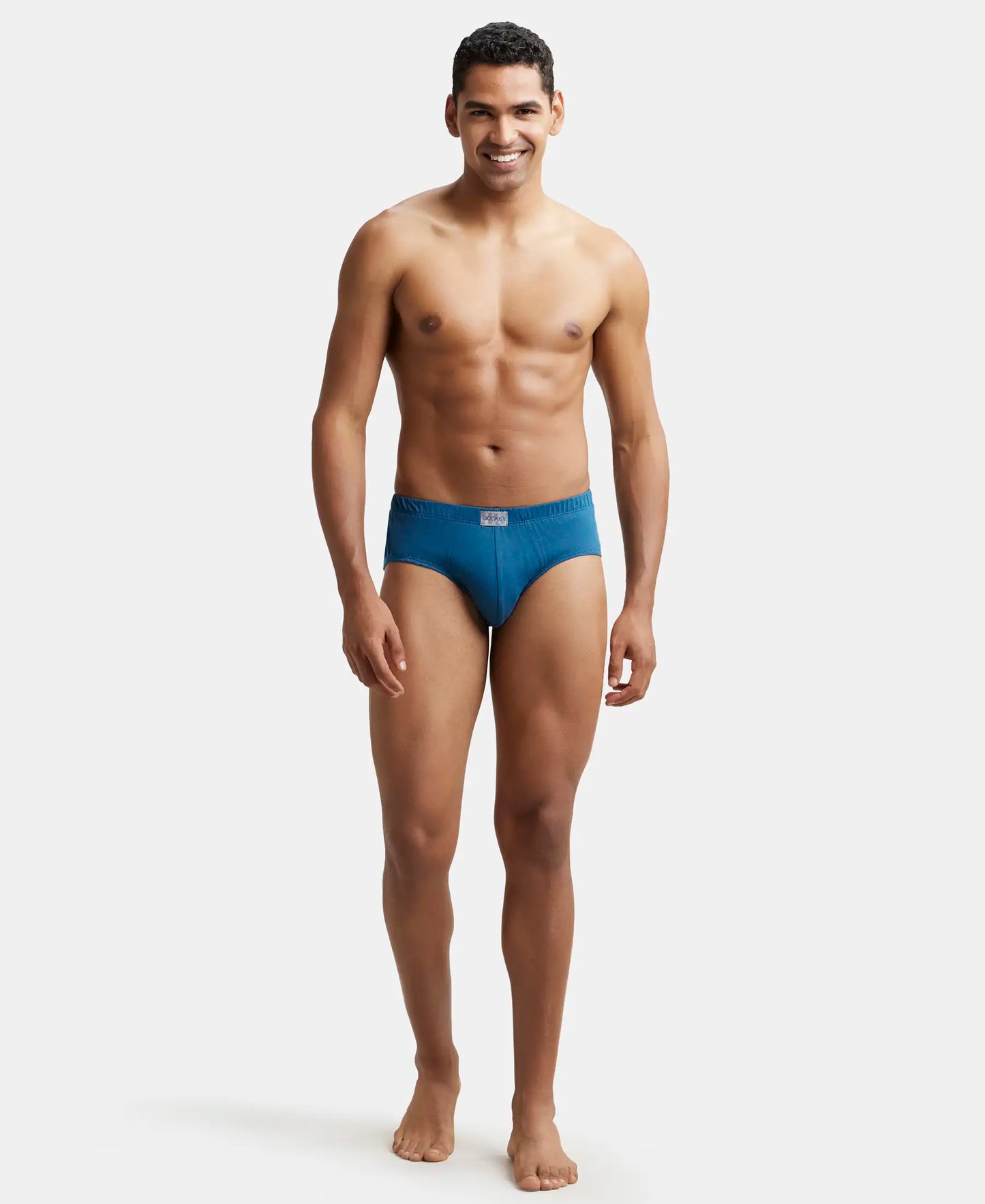 Super Combed Cotton Solid Brief with Ultrasoft Concealed Waistband - Seaport Teal-4