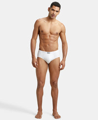 Super Combed Cotton Solid Brief with Ultrasoft Concealed Waistband - White-7