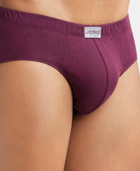 Super Combed Cotton Solid Brief with Ultrasoft Concealed Waistband - Wine Tasting-6