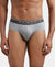 Super Combed Cotton Solid Brief with Ultrasoft Waistband - Grey Melange-1