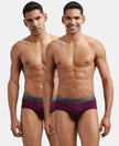 Super Combed Cotton Solid Brief with Ultrasoft Waistband - Wine Tasting-1