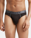 Super Combed Cotton Rib Solid Brief with Ultrasoft Waistband - Brown-1