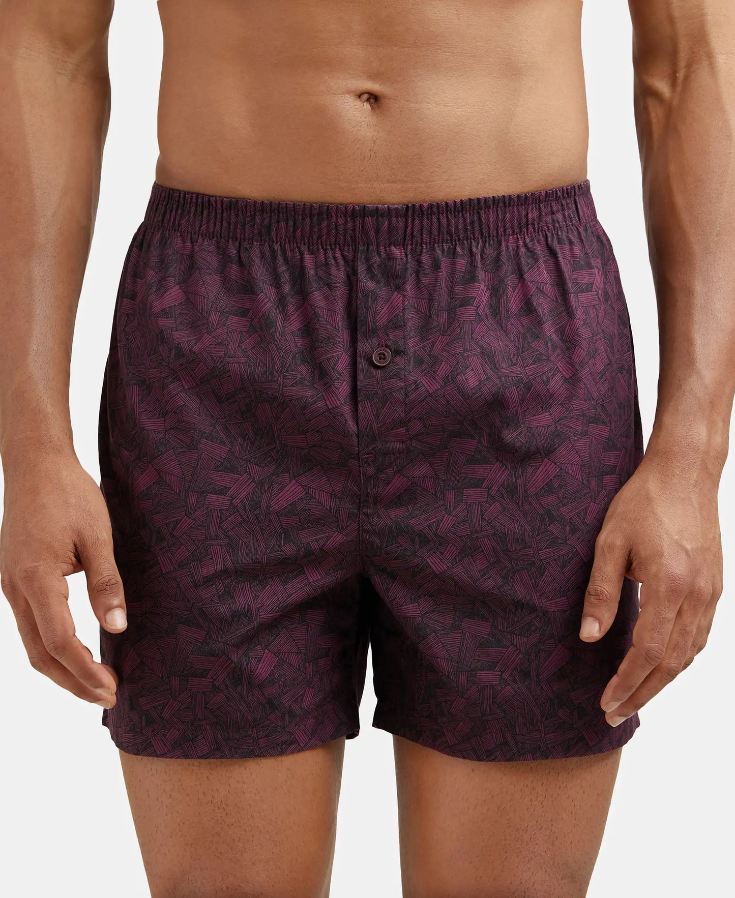 Super Combed Mercerized Cotton Woven Checkered Inner Boxers with Ultrasoft and Durable Inner Waistband - Mauve Wine & Seaport Teal-3