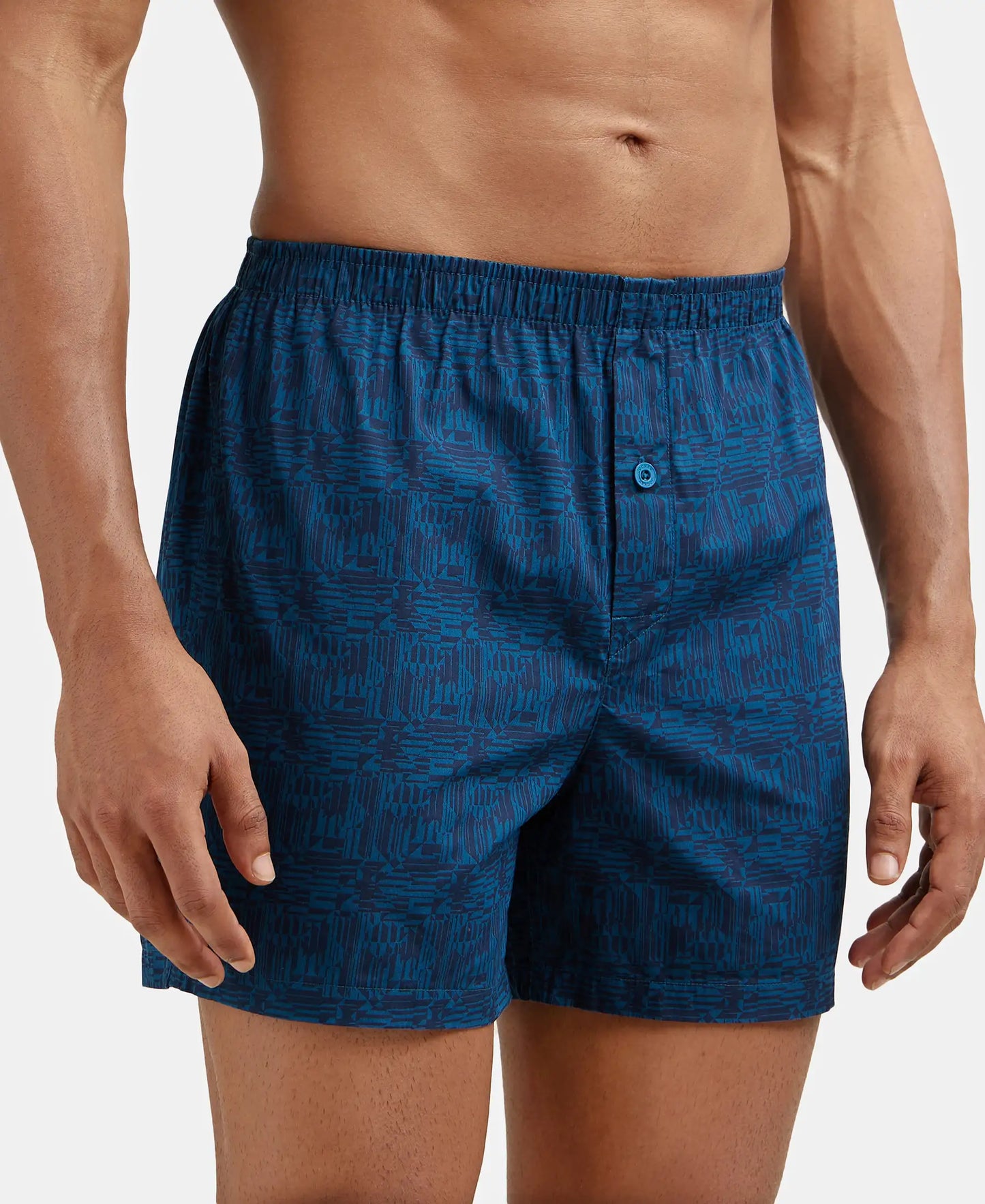 Super Combed Mercerized Cotton Woven Checkered Inner Boxers with Ultrasoft and Durable Inner Waistband - Mauve Wine & Seaport Teal-4