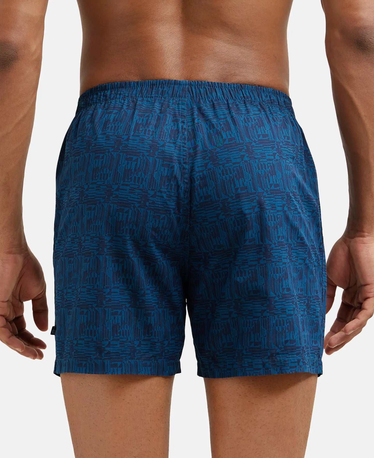 Super Combed Mercerized Cotton Woven Checkered Inner Boxers with Ultrasoft and Durable Inner Waistband - Mauve Wine & Seaport Teal-6