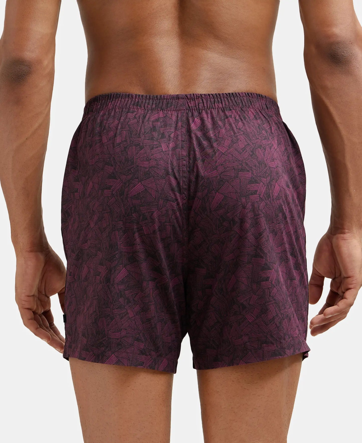 Super Combed Mercerized Cotton Woven Checkered Inner Boxers with Ultrasoft and Durable Inner Waistband - Mauve Wine & Seaport Teal-7