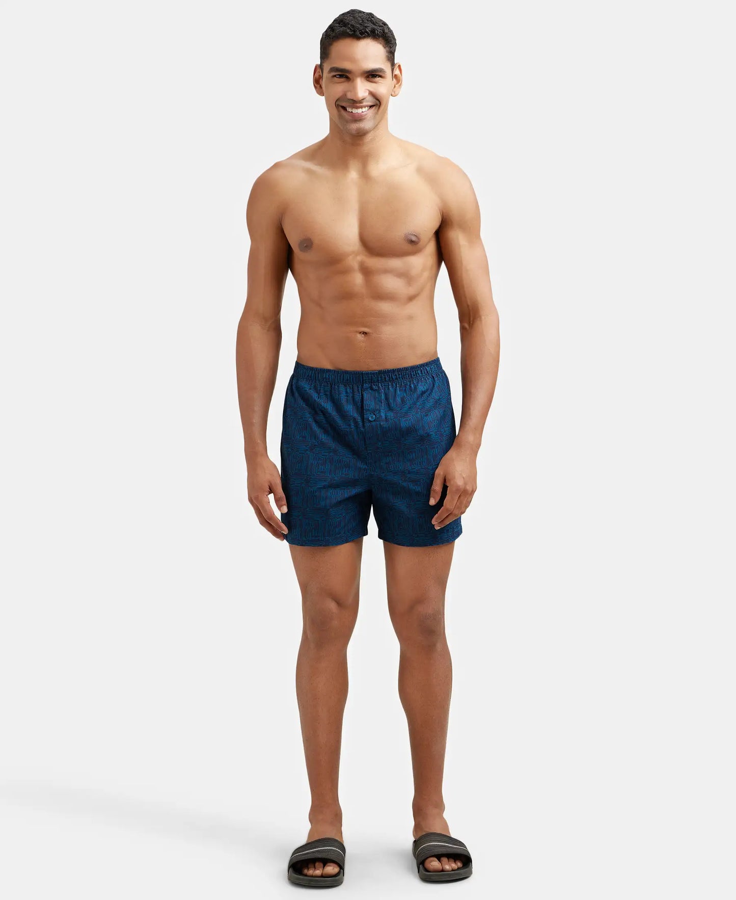 Super Combed Mercerized Cotton Woven Checkered Inner Boxers with Ultrasoft and Durable Inner Waistband - Mauve Wine & Seaport Teal-8