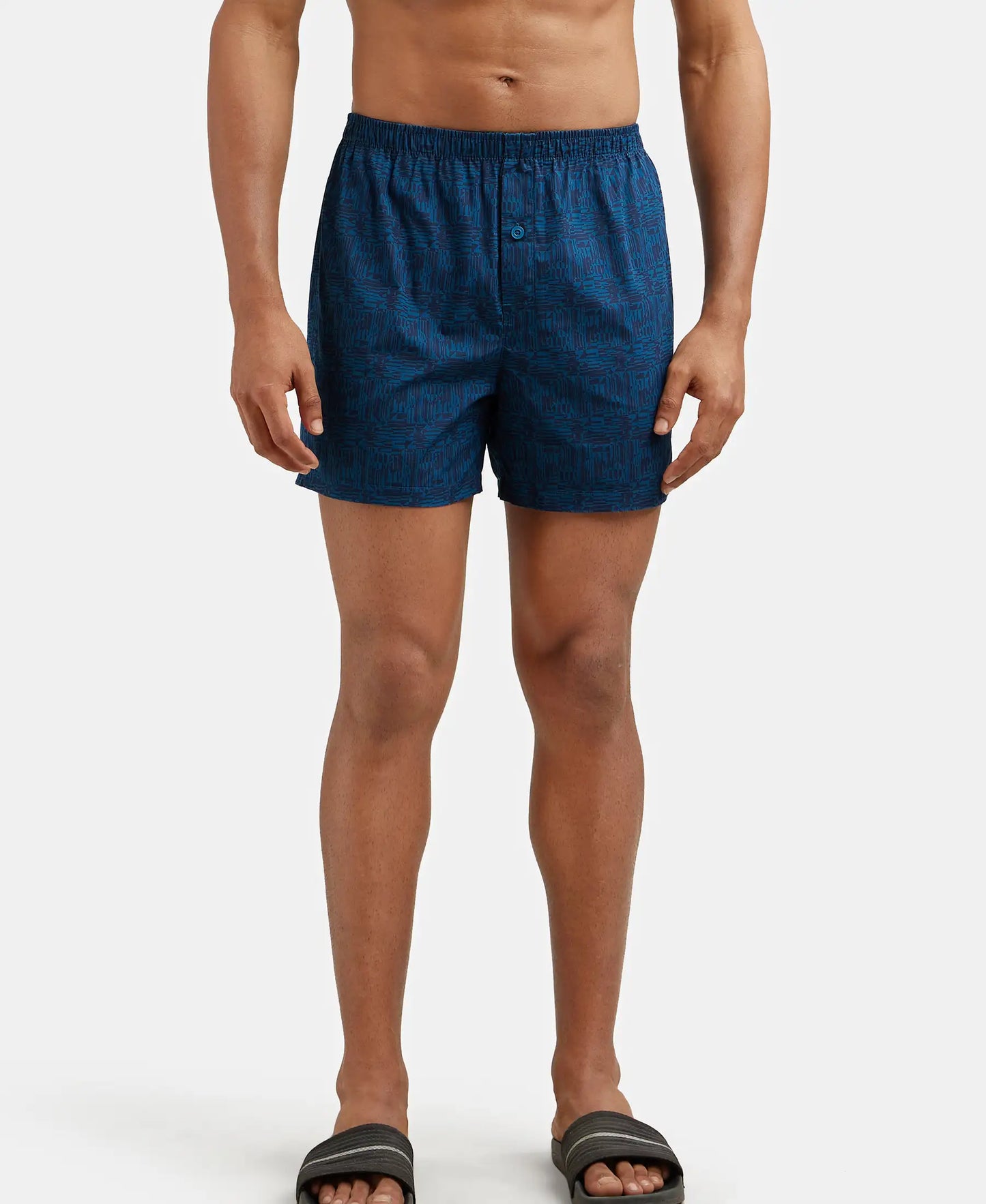 Super Combed Mercerized Cotton Woven Checkered Inner Boxers with Ultrasoft and Durable Inner Waistband - Mauve Wine & Seaport Teal-10