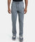 Super Combed Cotton Rich Slim Fit Trackpant with Side and Back Pockets - Grey Melange & Black-1