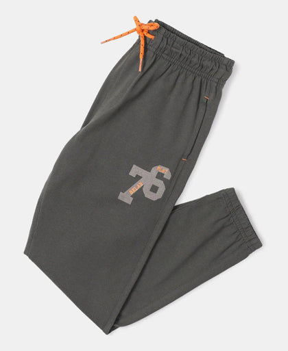 Super Combed Cotton Rich Graphic Printed Joggers with Elasticated Hem - Deep Olive-5