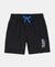 Super Combed Cotton Rich Graphic Printed Shorts - Black-1