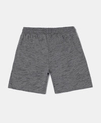 Super Combed Cotton Rich Graphic Printed Shorts - Deep Grey Slub-2