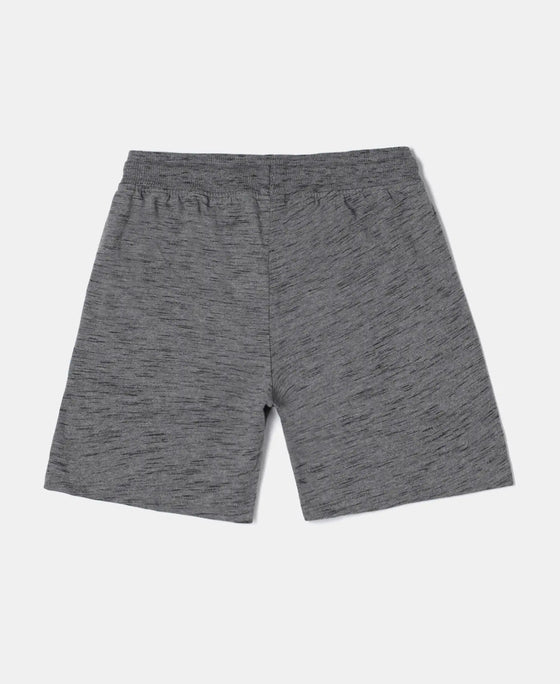 Super Combed Cotton Rich Graphic Printed Shorts - Deep Grey Slub-2