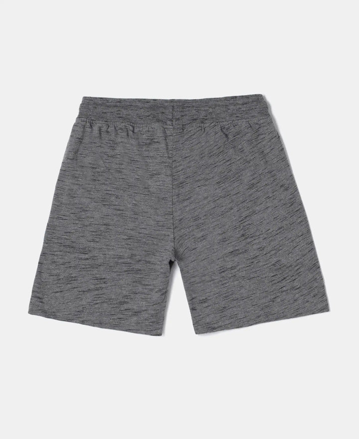 Super Combed Cotton Rich Graphic Printed Shorts - Deep Grey Slub-2