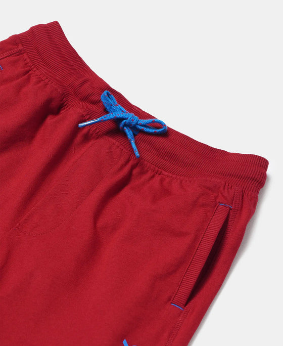 Super Combed Cotton Rich Graphic Printed Shorts - Shanghai Red-3