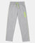 Super Combed Cotton Rich Graphic Printed Trackpants with Contrast Side Piping - Grey Melange-1