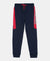 Super Combed Cotton Rich Graphic Printed Joggers with Ribbed Cuff Hem - Navy-1