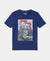 Super Combed Cotton Graphic Printed Half Sleeve T-Shirt - Blue Depth Printed-1