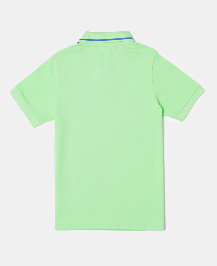 Super Combed Cotton Rich Graphic Printed Half Sleeve Polo T-Shirt - Spring Bouquet-2