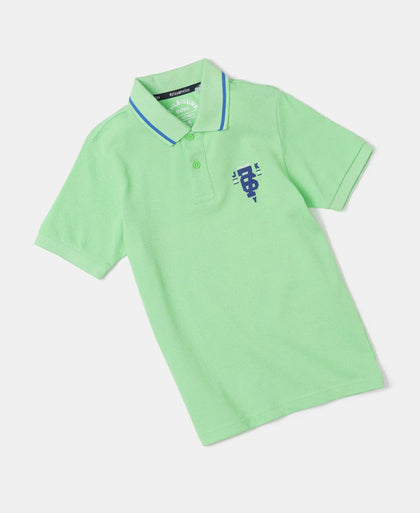 Super Combed Cotton Rich Graphic Printed Half Sleeve Polo T-Shirt - Spring Bouquet-4