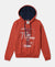 Super Combed Cotton French Terry Graphic Printed Hoodie Sweatshirt - Cinnabar-1