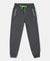 Super Combed Cotton Rich Graphic Printed Joggers with Elasticated Hem - Charcoal Melange-1