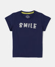 Super Combed Cotton Graphic Printed T-Shirt - Imperial Blue-1