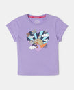 Super Combed Cotton Graphic Printed T-Shirt - Paisley Purple-1