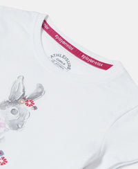 Super Combed Cotton Graphic Printed T-Shirt - White-3