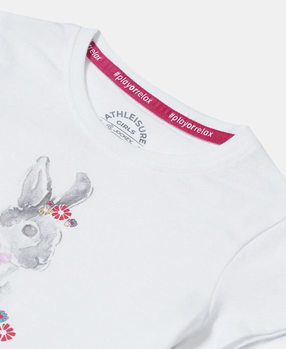Super Combed Cotton Graphic Printed T-Shirt - White-3