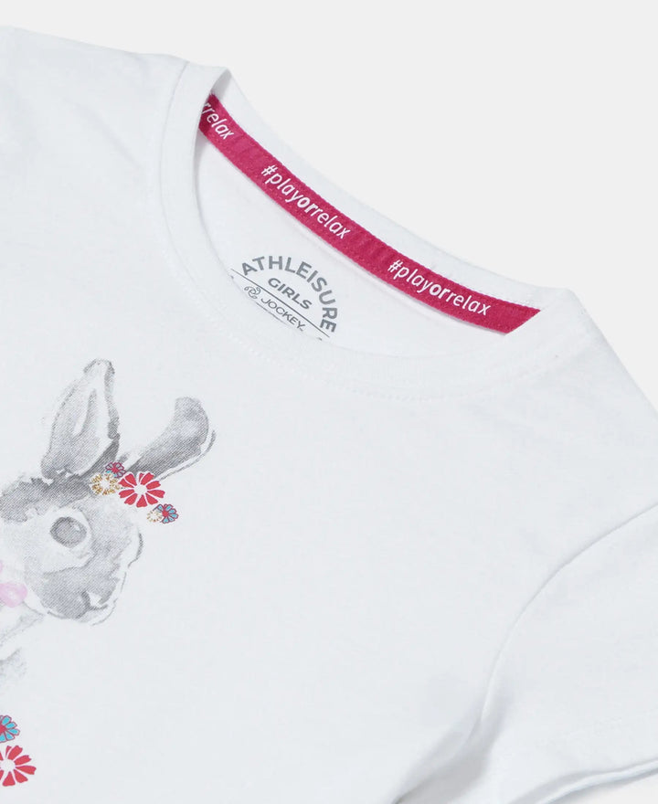 Super Combed Cotton Graphic Printed T-Shirt - White-3