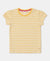 Super Combed Cotton Elastane Rib Striped Short Sleeve T-Shirt - Banana Cream & White-1
