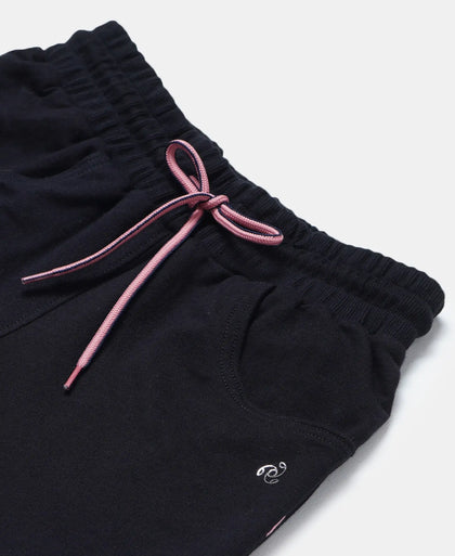 Super Combed Cotton French Terry Solid Shorts - Black-3