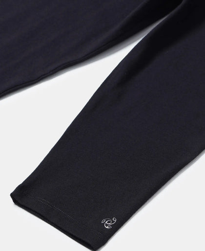 Super Combed Cotton Elastane Capri - Black - Black-3