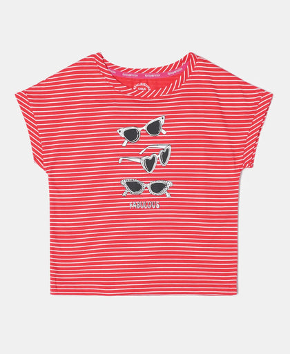 Super Combed Cotton Printed Short Sleeve T-Shirt - Rio Red Printed-1