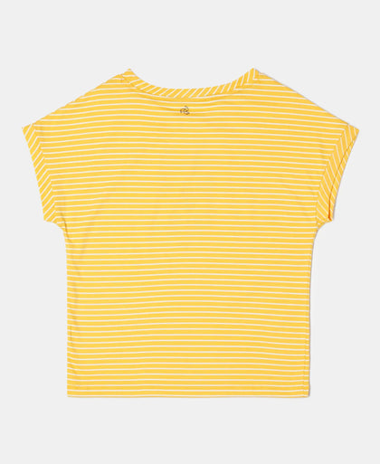 Super Combed Cotton Printed Short Sleeve T-Shirt - Spectra Yellow-2