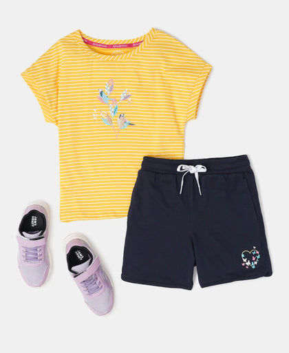 Super Combed Cotton Printed Short Sleeve T-Shirt - Spectra Yellow-4