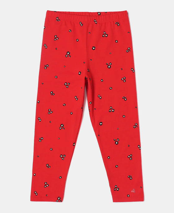 Super Combed Cotton Elastane Three Quarter Leggings - Assorted-1