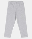 Super Combed Cotton Elastane Three Quarter Leggings - Light Grey Melange - Light Grey Melange-1