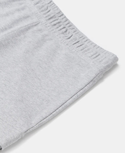 Super Combed Cotton Cargo Pants with Elasticated Hem - Light Grey Melange-3