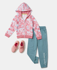 Super Combed Cotton French Terry Graphic Printed Relaxed Fit Joggers - Mineral Blue-4