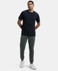 Super Combed Cotton Rich Slim Fit Jogger with Zipper Pockets - Deep Olive-6