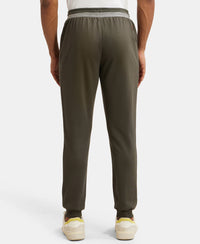Super Combed Cotton Rich Pique Slim Fit Jogger with Zipper Pockets - Deep Olive-3