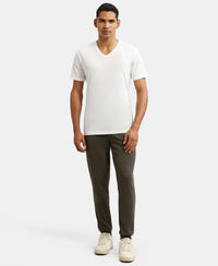 Super Combed Cotton Rich Pique Slim Fit Jogger with Zipper Pockets - Deep Olive-4