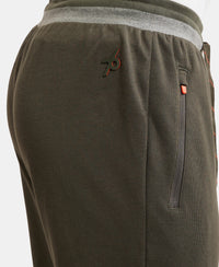 Super Combed Cotton Rich Pique Slim Fit Jogger with Zipper Pockets - Deep Olive-7