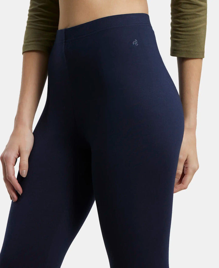 Super Combed Cotton Elastane Leggings with Ultrasoft Waistband - Navy Blazer-6