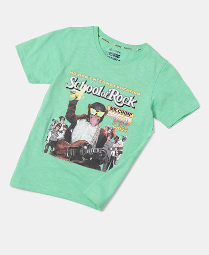 Super Combed Cotton Graphic Printed Half Sleeve T-Shirt - Spring Bouquet Printed-5