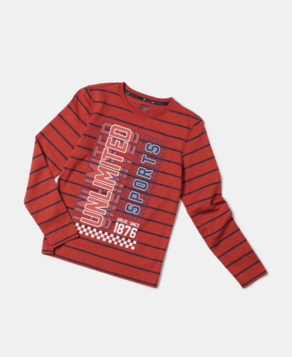 Super Combed Cotton Graphic Printed Full Sleeve T-Shirt - Cinnabar Assorted Prints-5