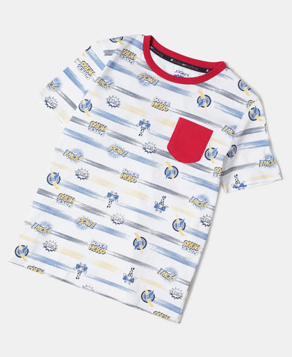 Super Combed Cotton Printed Half Sleeve T-Shirt - Assorted-5