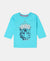 Super Combed Cotton Graphic Printed Three Quarter Sleeve T-Shirt - JTeal Spot Print-1